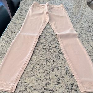 Pretty in Pink. Very soft jeans with frayed hem. Only worn once.